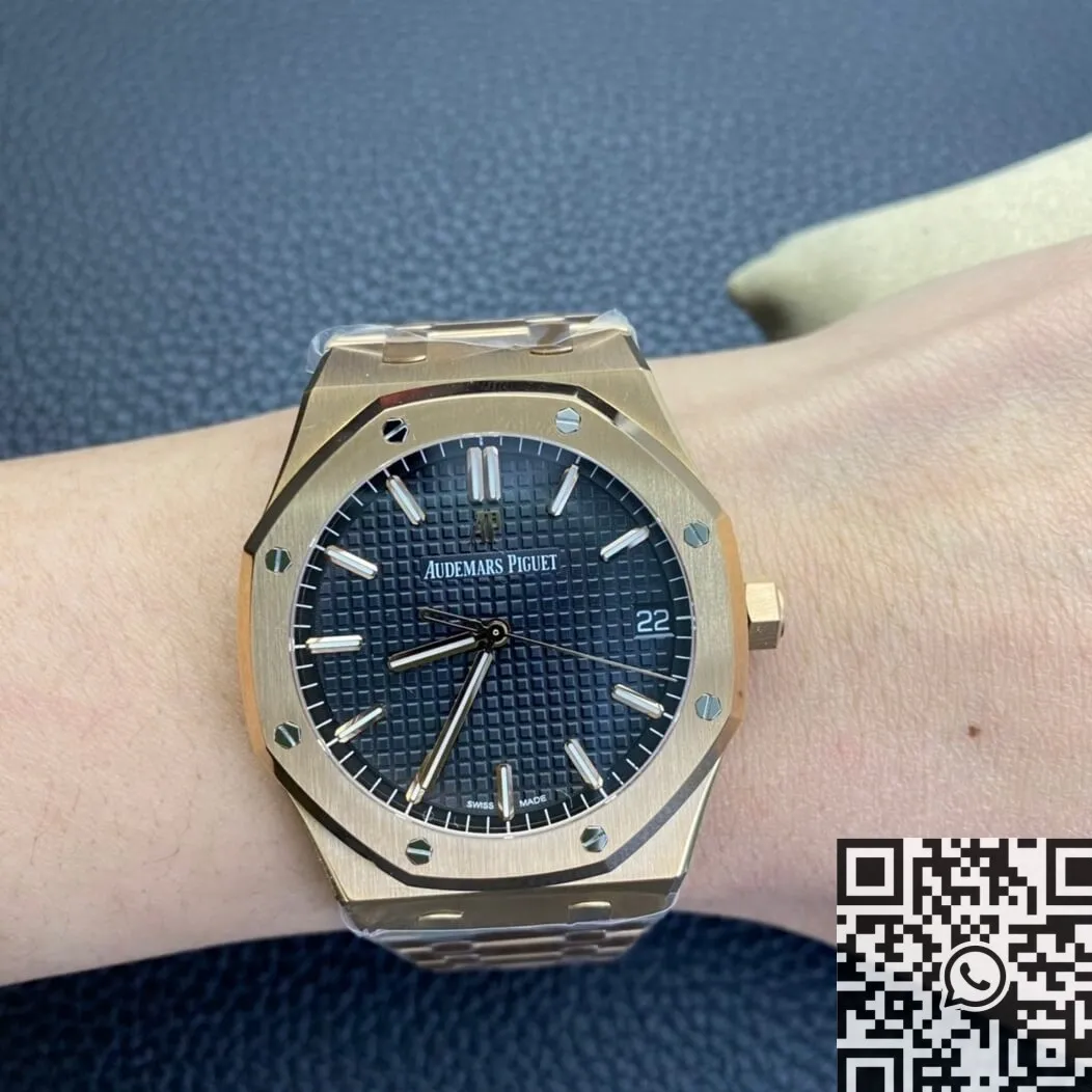 Audemars Piguet Royal Oak 15500OR.OO.1220OR.01 Rose Gold Black Dial Watch ZF Factory WellDesigned 2204