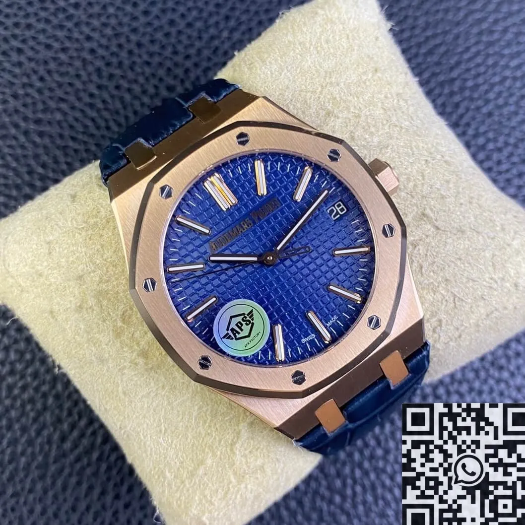 Audemars Piguet Royal Oak 15510OR.OO.1320OR.03 Rose Gold Blue Dial Watch APS Factory QuickDry 1994