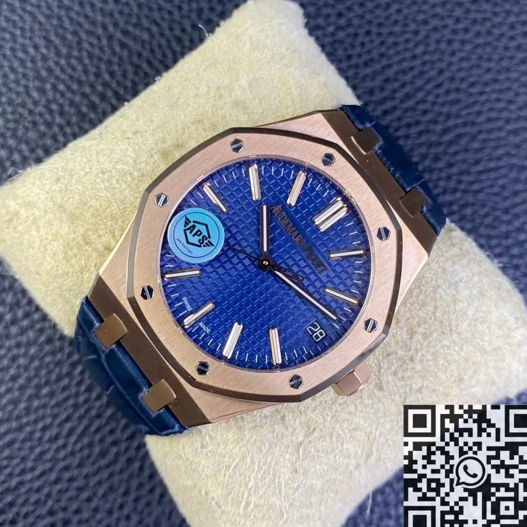 Audemars Piguet Royal Oak 15510OR.OO.1320OR.03 Rose Gold Blue Dial Watch APS Factory QuickDry 1994