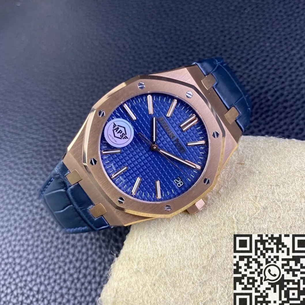 Audemars Piguet Royal Oak 15510OR.OO.1320OR.03 Rose Gold Blue Dial Watch APS Factory QuickDry 1994