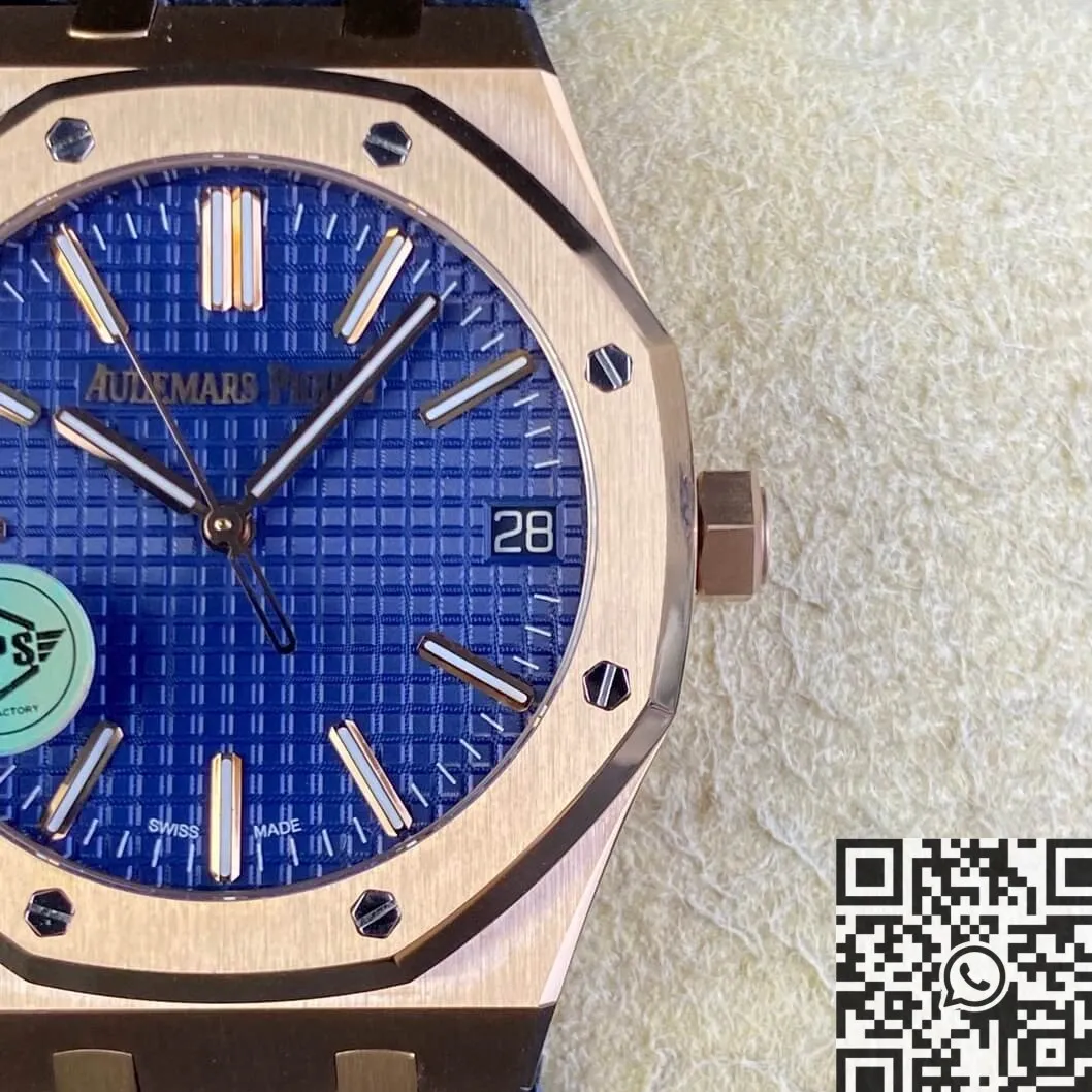 Audemars Piguet Royal Oak 15510OR.OO.1320OR.03 Rose Gold Blue Dial Watch APS Factory QuickDry 1994