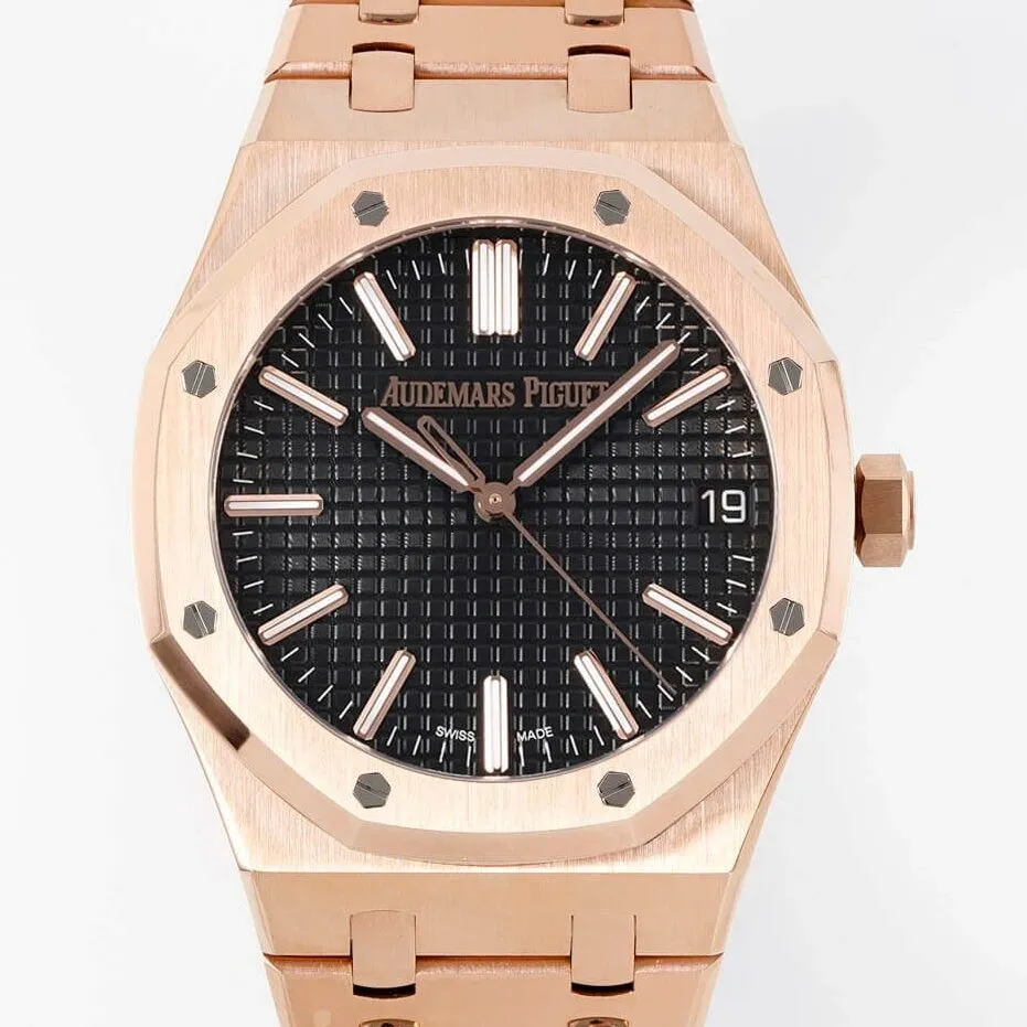 Durable Audemars Piguet Royal Oak 15510OR.OO.1320OR.04 Rose Gold Black Dial APS Factory 1998