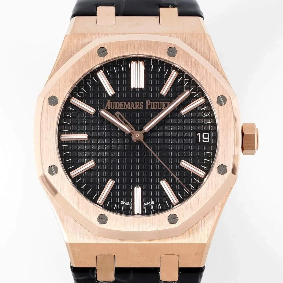 FastDry Audemars Piguet Royal Oak 15510OR.OO.D002CR.02 Rose Gold Black Dial Watch APS Factory 1997