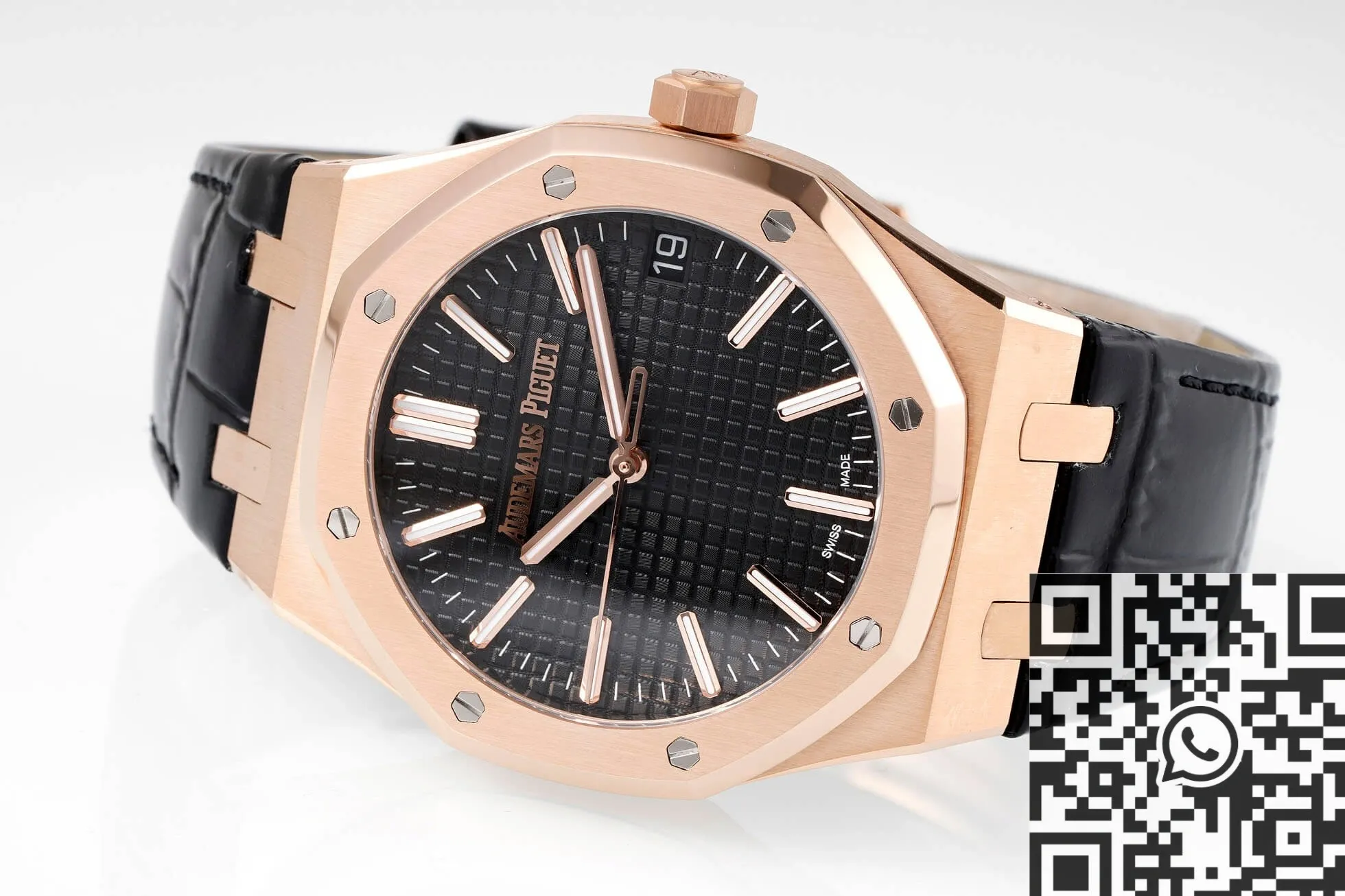 FastDry Audemars Piguet Royal Oak 15510OR.OO.D002CR.02 Rose Gold Black Dial Watch APS Factory 1997