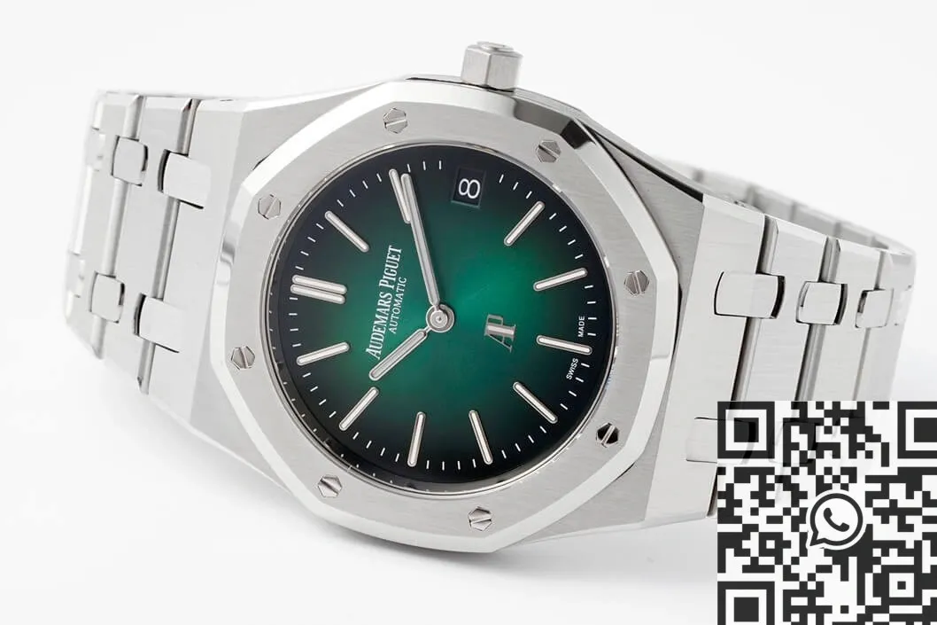 Unique Audemars Piguet Royal Oak 16202PT.OO.1240PT.01 Smoky Green Dial Watch ZF Factory 2206