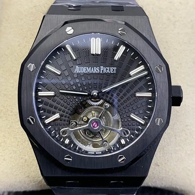 Thermal Audemars Piguet Royal Oak 26522CE.OO.1225CE.01 Black Dial Tourbillon Watch R8 Factory 2733