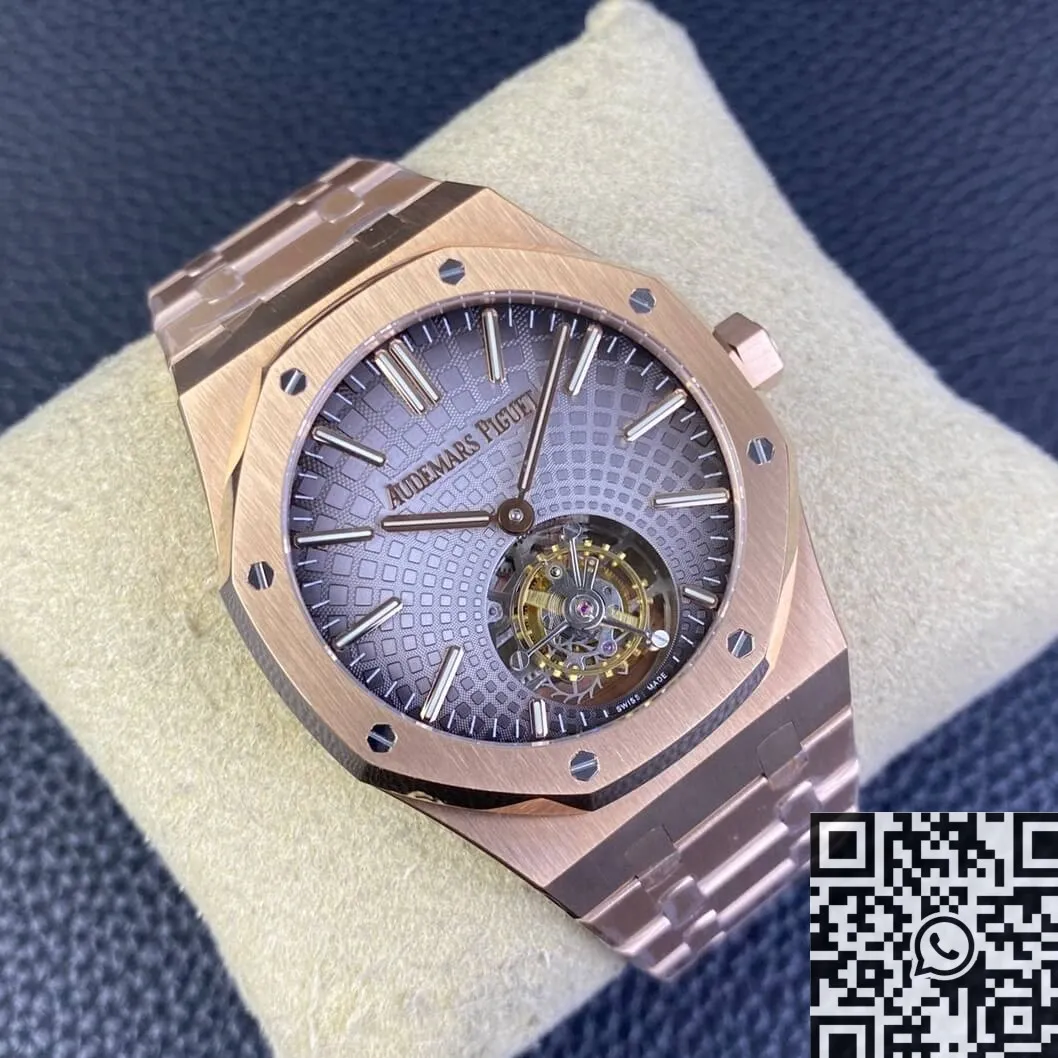 Sophisticated Audemars Piguet Royal Oak 26530OR.OO.1220OR.01 Rose Gold Dial Tourbillon R8 Factory 2723