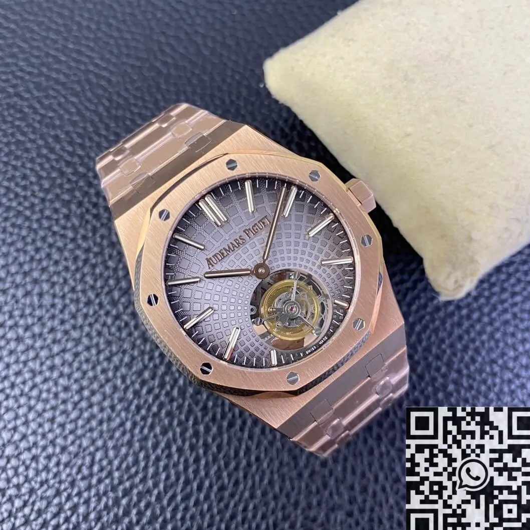 Sophisticated Audemars Piguet Royal Oak 26530OR.OO.1220OR.01 Rose Gold Dial Tourbillon R8 Factory 2723