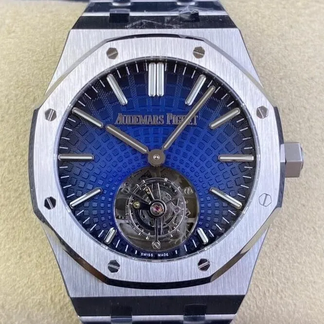 Effortless Audemars Piguet Royal Oak 26530ST.OO.1220ST.01 Blue Dial Tourbillon Watch R8 Factory 2731