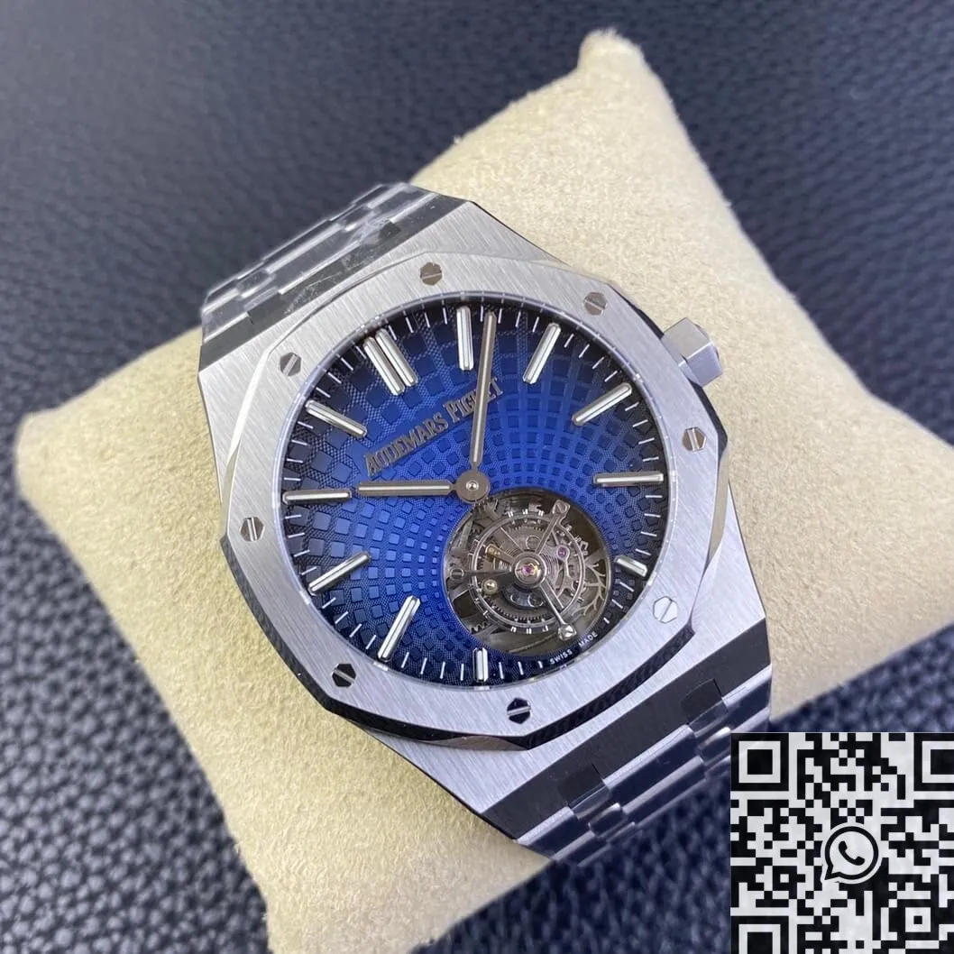 Effortless Audemars Piguet Royal Oak 26530ST.OO.1220ST.01 Blue Dial Tourbillon Watch R8 Factory 2731