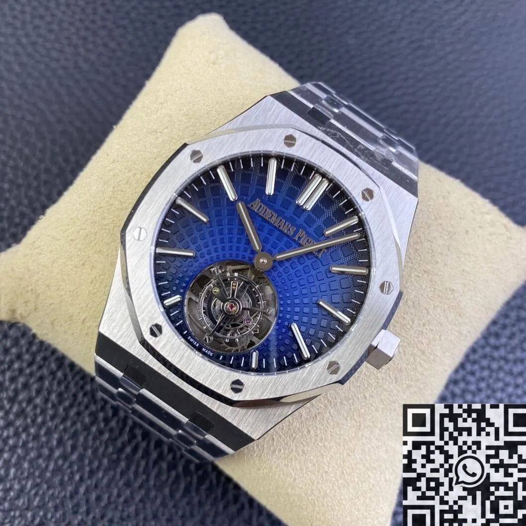 Effortless Audemars Piguet Royal Oak 26530ST.OO.1220ST.01 Blue Dial Tourbillon Watch R8 Factory 2731