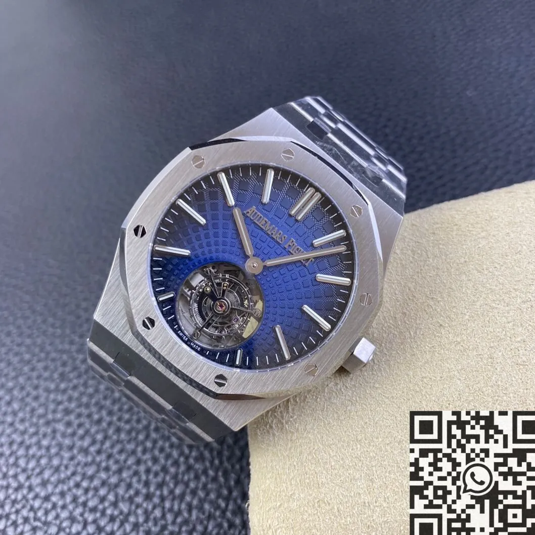 Effortless Audemars Piguet Royal Oak 26530ST.OO.1220ST.01 Blue Dial Tourbillon Watch R8 Factory 2731