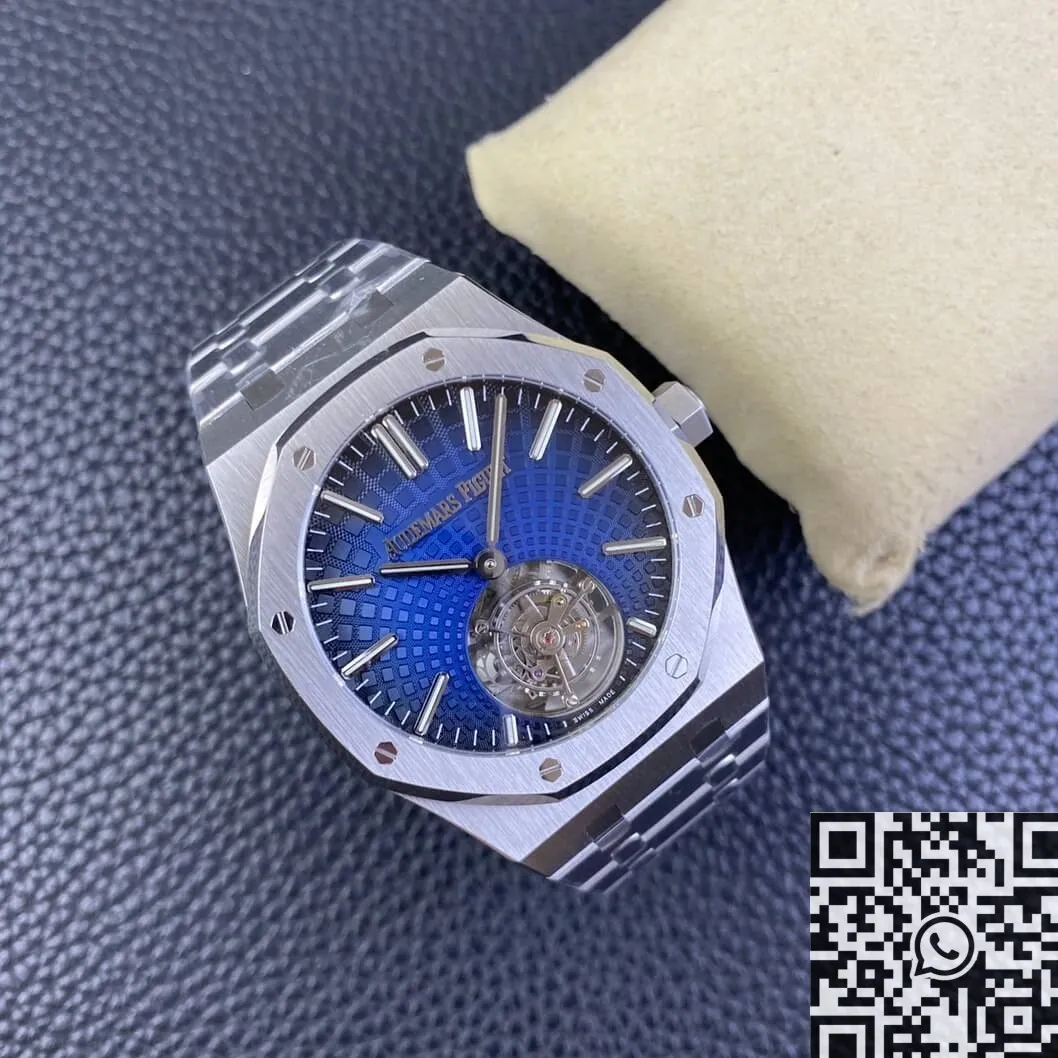 Effortless Audemars Piguet Royal Oak 26530ST.OO.1220ST.01 Blue Dial Tourbillon Watch R8 Factory 2731