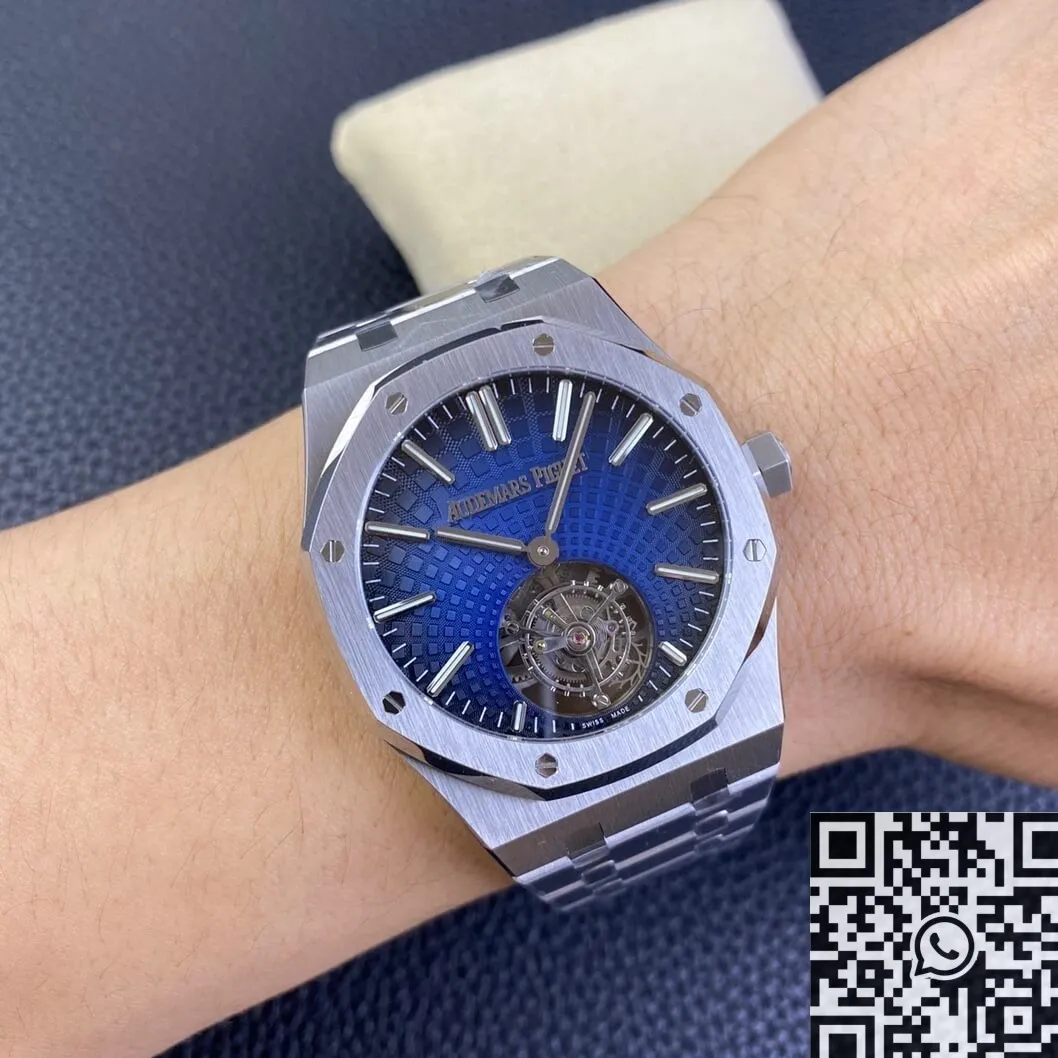 Effortless Audemars Piguet Royal Oak 26530ST.OO.1220ST.01 Blue Dial Tourbillon Watch R8 Factory 2731