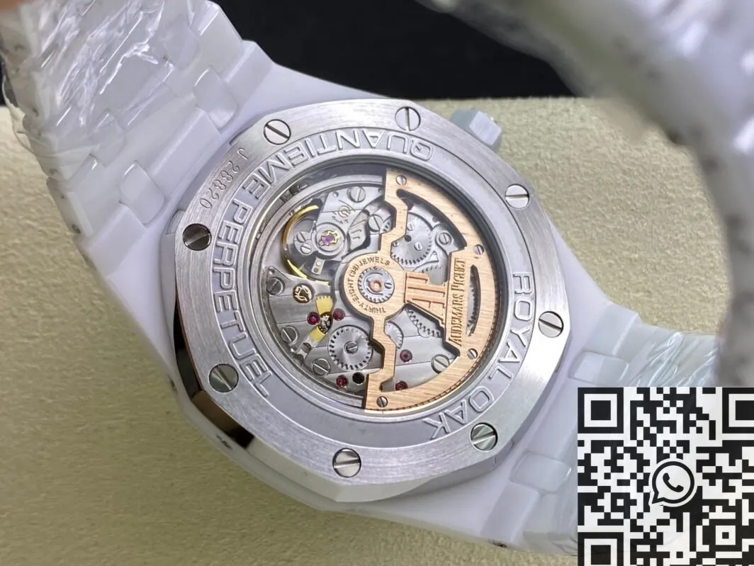 HighQuality Audemars Piguet Royal Oak 26579CB.OO.1225CB.01 White Ceramic APS Factory 2004