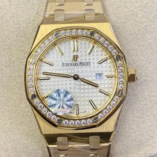 Youthful Audemars Piguet Royal Oak 67651SR Gold Diamond Watch JF Factory 2844
