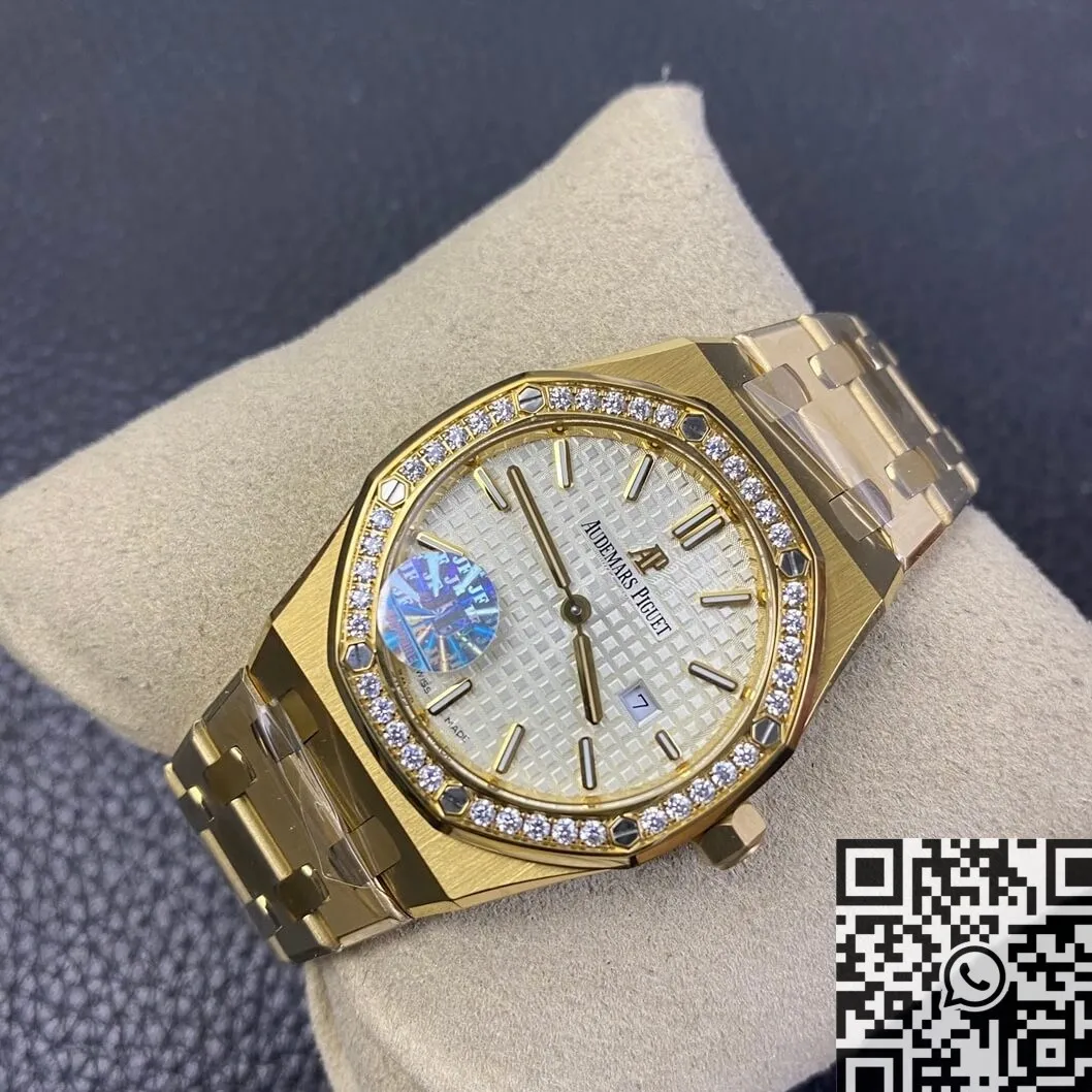 Youthful Audemars Piguet Royal Oak 67651SR Gold Diamond Watch JF Factory 2844