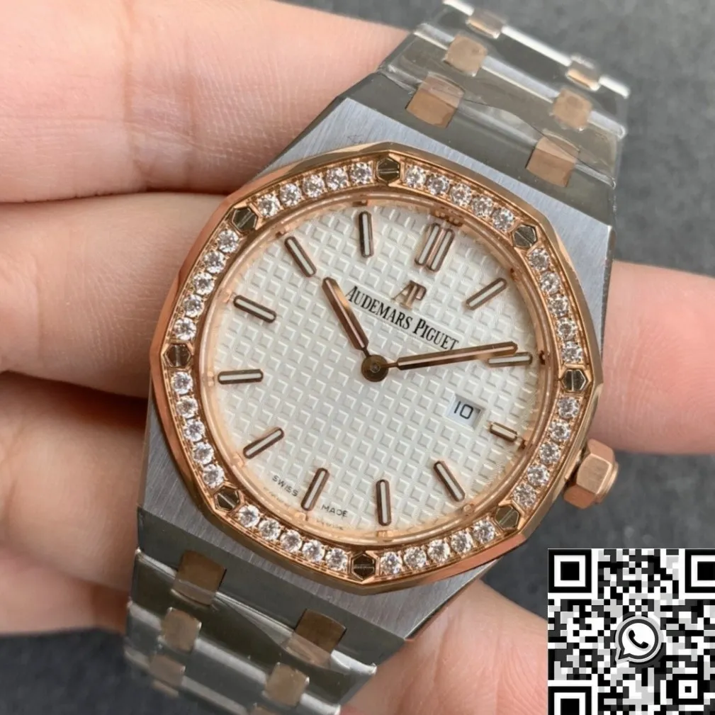 Audemars Piguet Royal Oak 67651SR.ZZ.1261SR.01 Rose Gold Diamond Watch JF Factory Stylish 2843