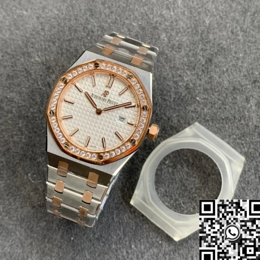 Audemars Piguet Royal Oak 67651SR.ZZ.1261SR.01 Rose Gold Diamond Watch JF Factory Stylish 2843