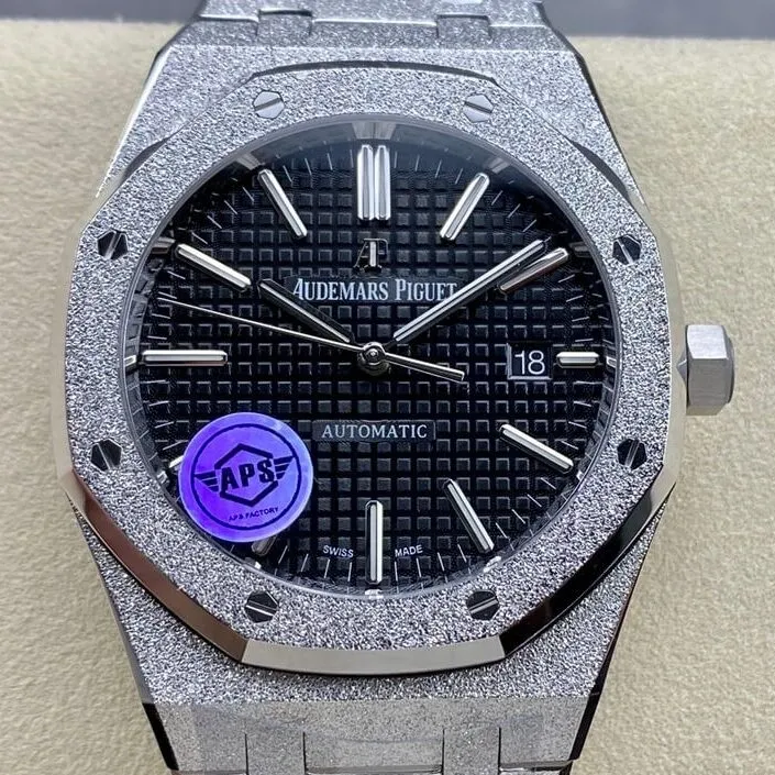 Audemars Piguet Royal Oak Frosted 15410 Black Dial Watch APS Factory Thermal 2008
