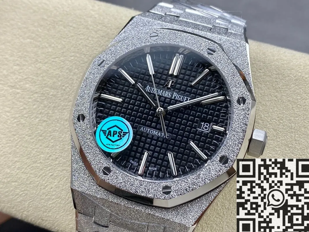 Audemars Piguet Royal Oak Frosted 15410 Black Dial Watch APS Factory Thermal 2008