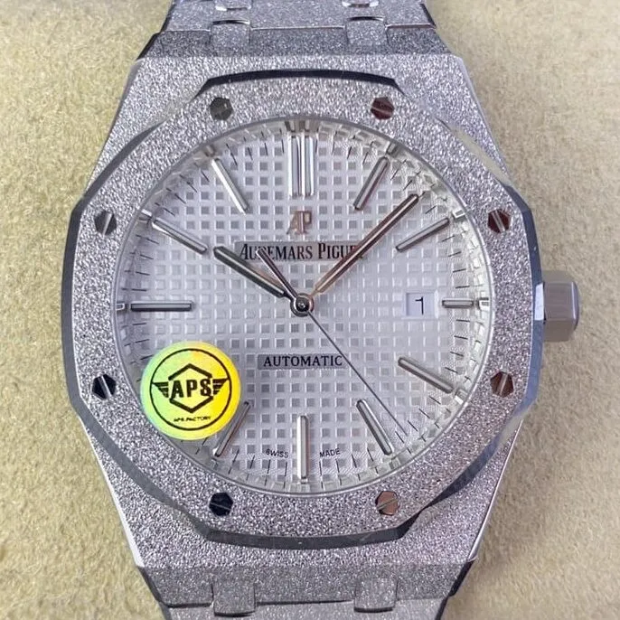 Timeless Audemars Piguet Royal Oak Frosted 15410 White Dial Watch APS Factory 2007