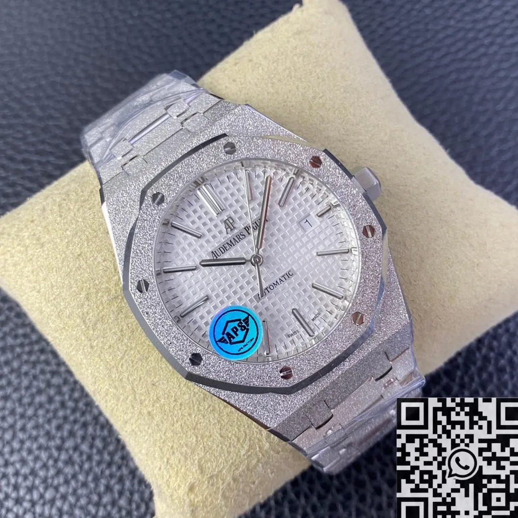 Timeless Audemars Piguet Royal Oak Frosted 15410 White Dial Watch APS Factory 2007