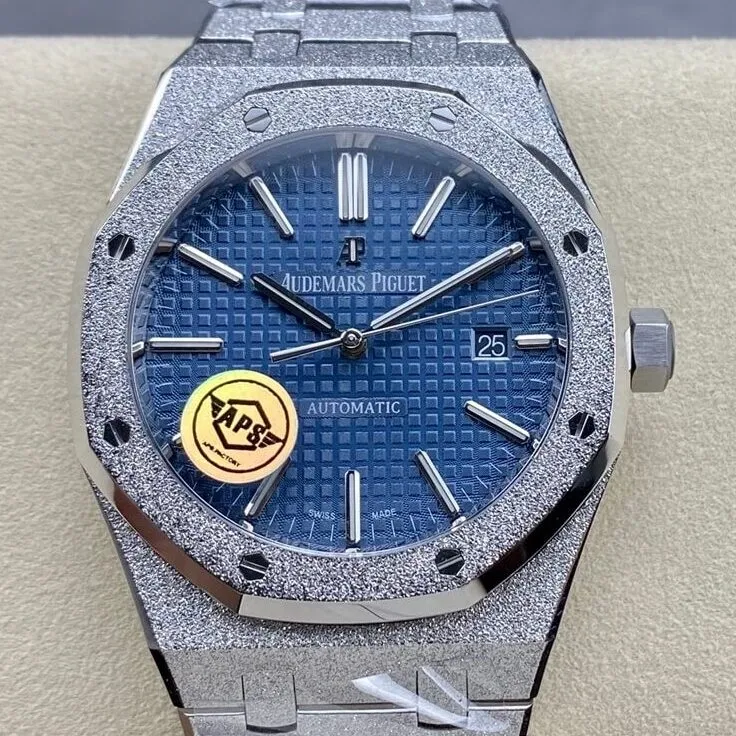 Audemars Piguet Royal Oak Frosted 15410BC.GG.1224BC.01 Blue Dial APS Factory Affordable 2010