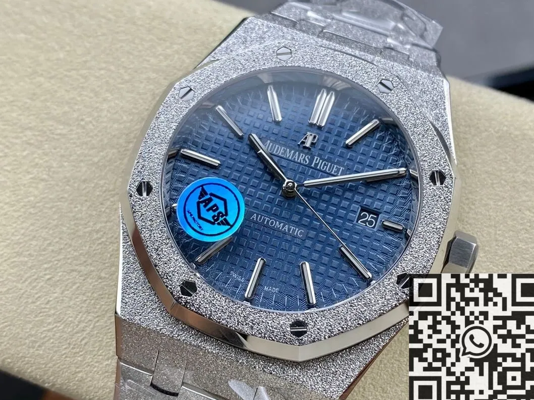 Audemars Piguet Royal Oak Frosted 15410BC.GG.1224BC.01 Blue Dial APS Factory Affordable 2010