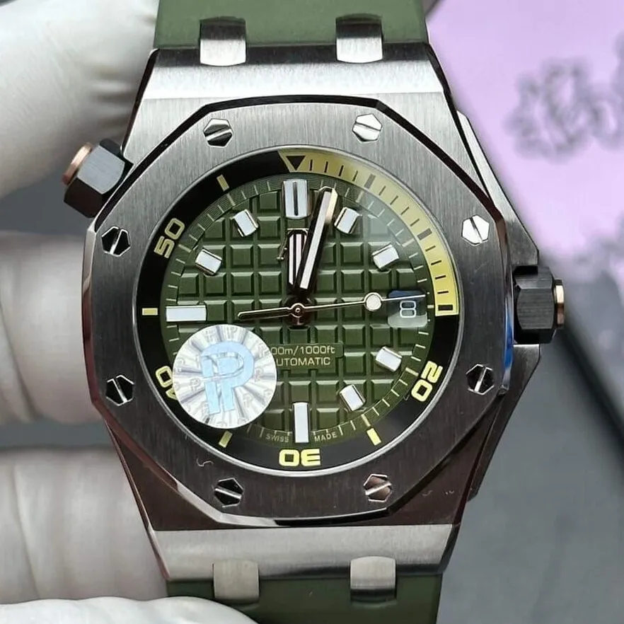 Audemars Piguet Royal Oak Offshore 15720ST.OO.A052CA.01 Army Green Dial APS Factory Stylish 2015