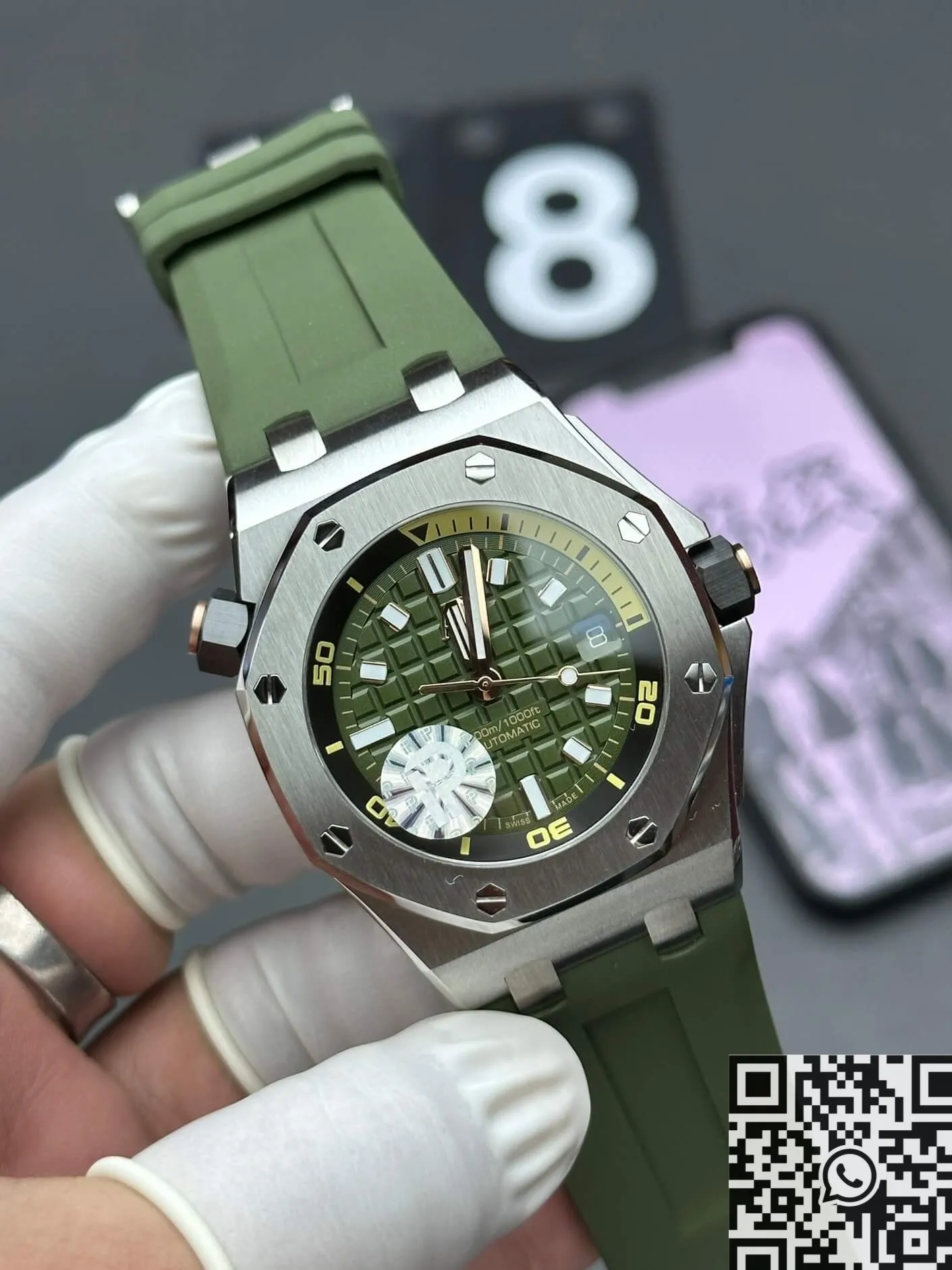Audemars Piguet Royal Oak Offshore 15720ST.OO.A052CA.01 Army Green Dial APS Factory Stylish 2015
