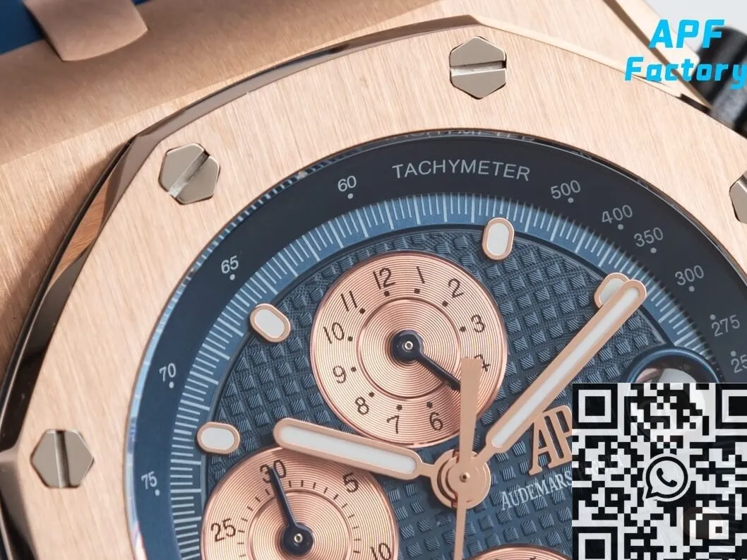 Audemars Piguet Royal Oak Offshore 26238OR Rose Gold Blue Dial Watch APF Factory Trendsetting 2057