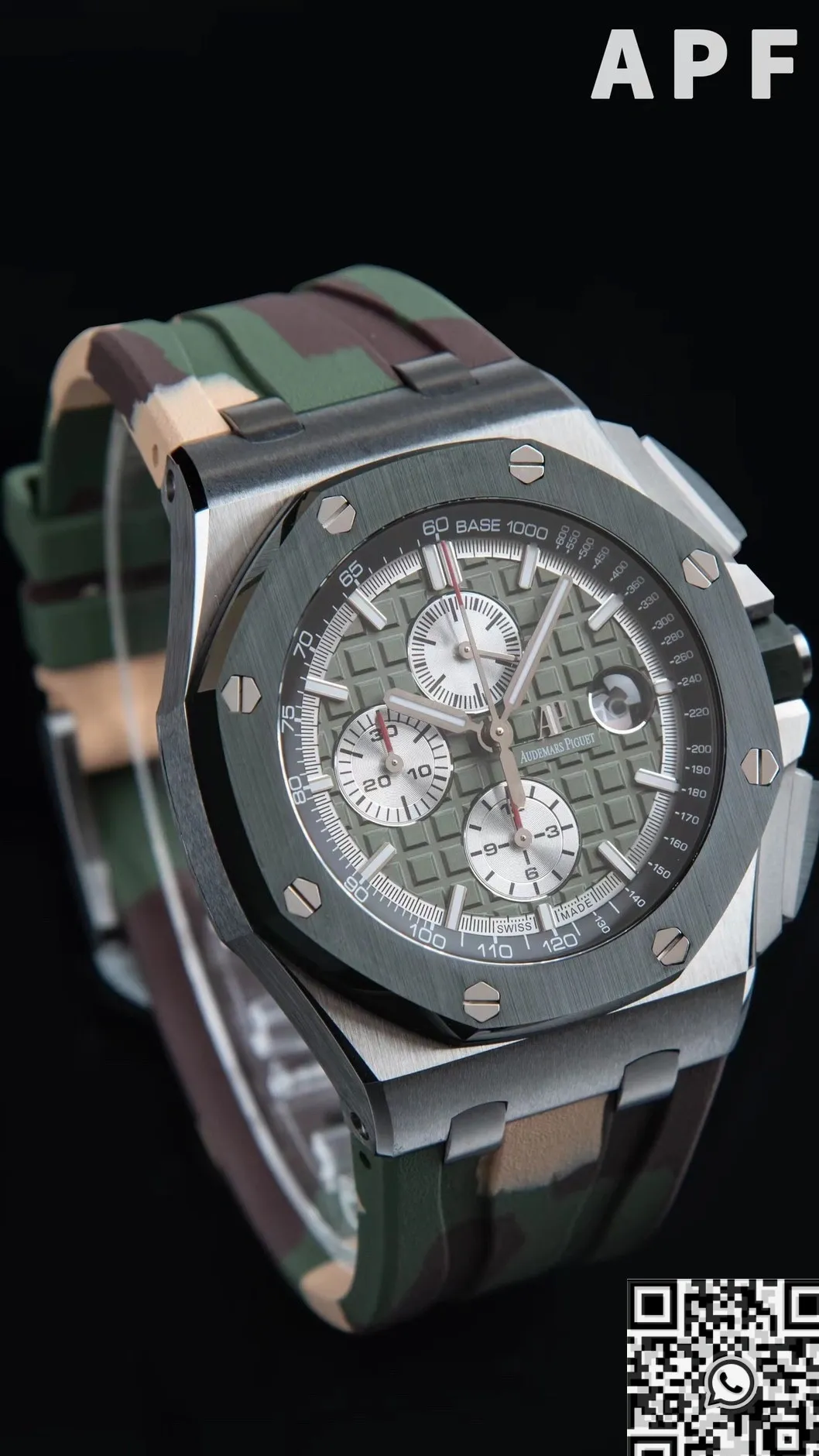 Tailored Audemars Piguet Royal Oak Offshore 26400SO.OO.A055CA.01 Khaki Green Panda Platter APF Factory 2080