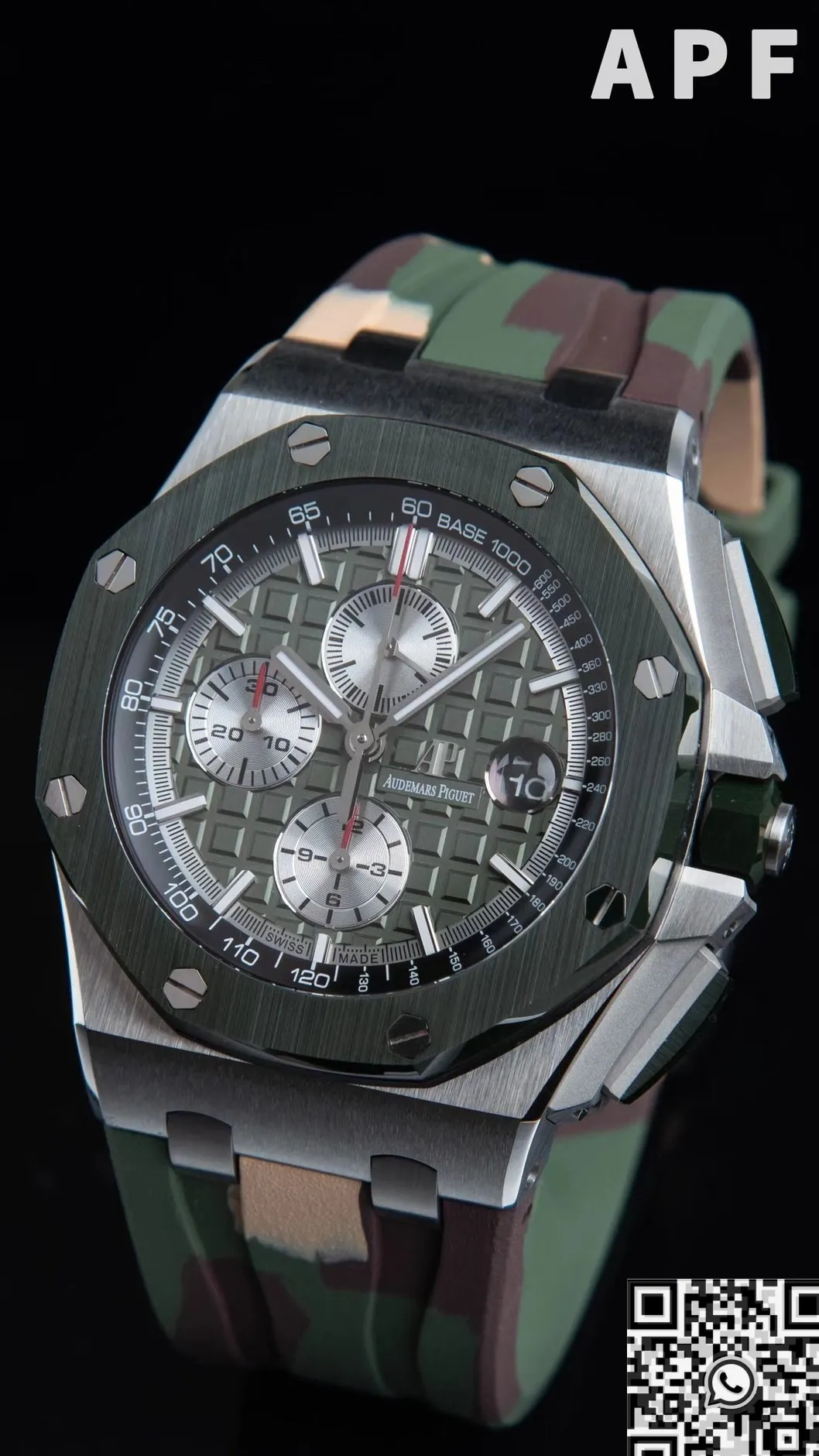 Tailored Audemars Piguet Royal Oak Offshore 26400SO.OO.A055CA.01 Khaki Green Panda Platter APF Factory 2080
