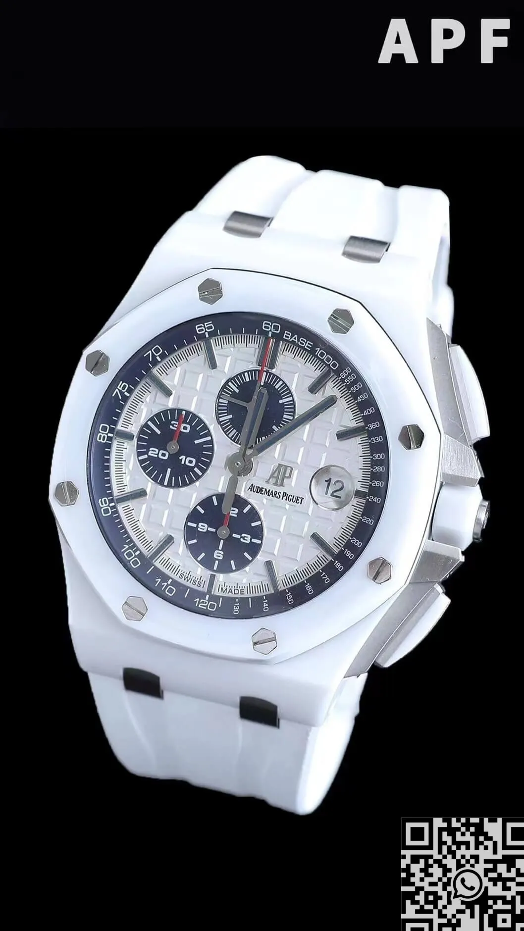 Audemars Piguet Royal Oak Offshore 26402CB.OO.A010CA.01 White Panda Plate APF Factory Stretchable 2074