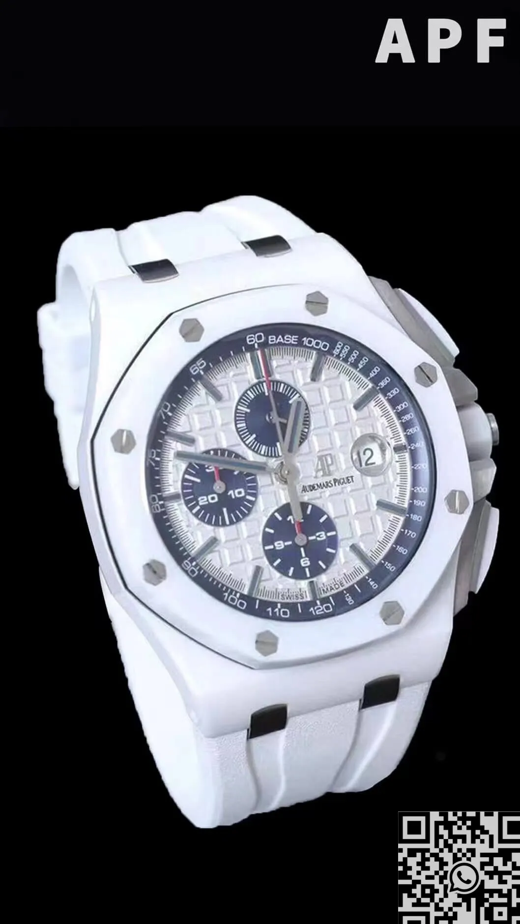 Audemars Piguet Royal Oak Offshore 26402CB.OO.A010CA.01 White Panda Plate APF Factory Stretchable 2074