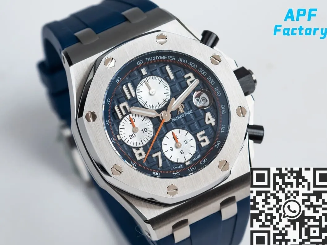 Audemars Piguet Royal Oak Offshore 26470ST.OO.A027CA.01 Blue Rubber Strap APF Factory Comfortable 2103