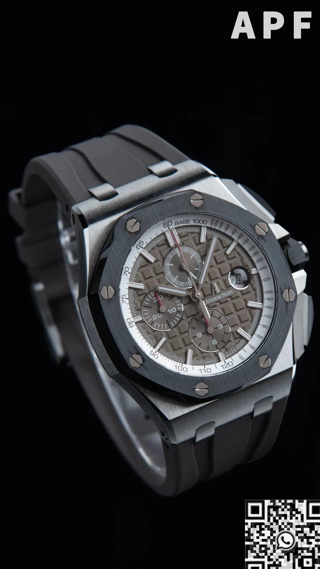 Stretchable Audemars Piguet Royal Oak Offshore Replica Watch 26400 Gray Panda Plate APF Factory 2106