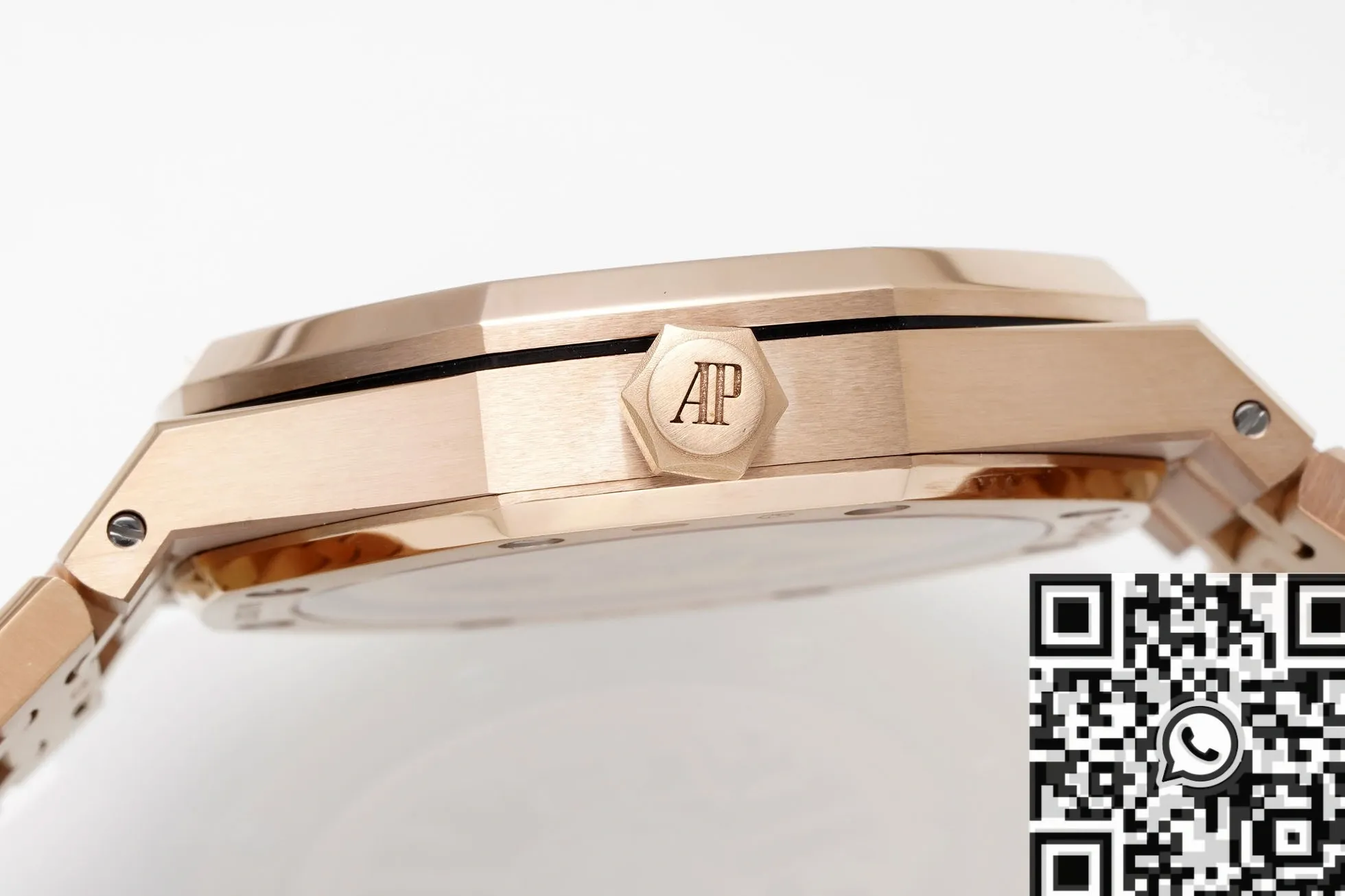Vibrant Audemars Piguet Royal Oak Replica Watch 15510OR.OO.1320OR.03 Rose Gold Blue Dial APS Factory 2018