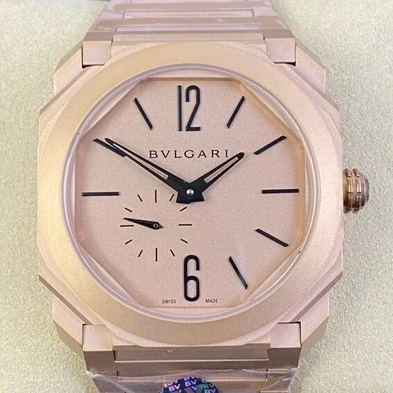 Versatile Bvlgari Octo Finissimo 102912 Rose Gold Watch BV Factory 2478