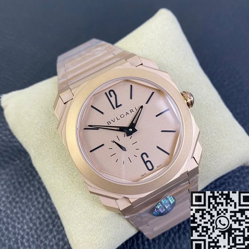 Versatile Bvlgari Octo Finissimo 102912 Rose Gold Watch BV Factory 2478