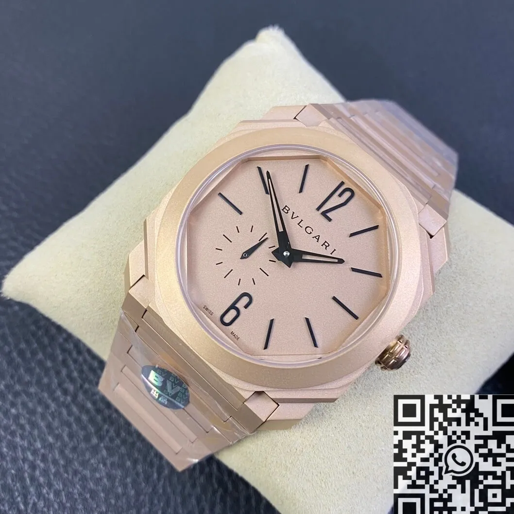 Versatile Bvlgari Octo Finissimo 102912 Rose Gold Watch BV Factory 2478