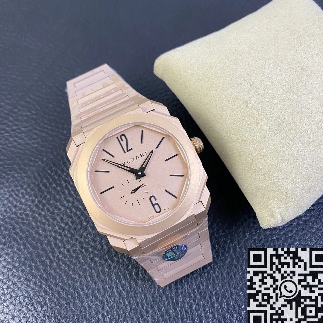 Versatile Bvlgari Octo Finissimo 102912 Rose Gold Watch BV Factory 2478