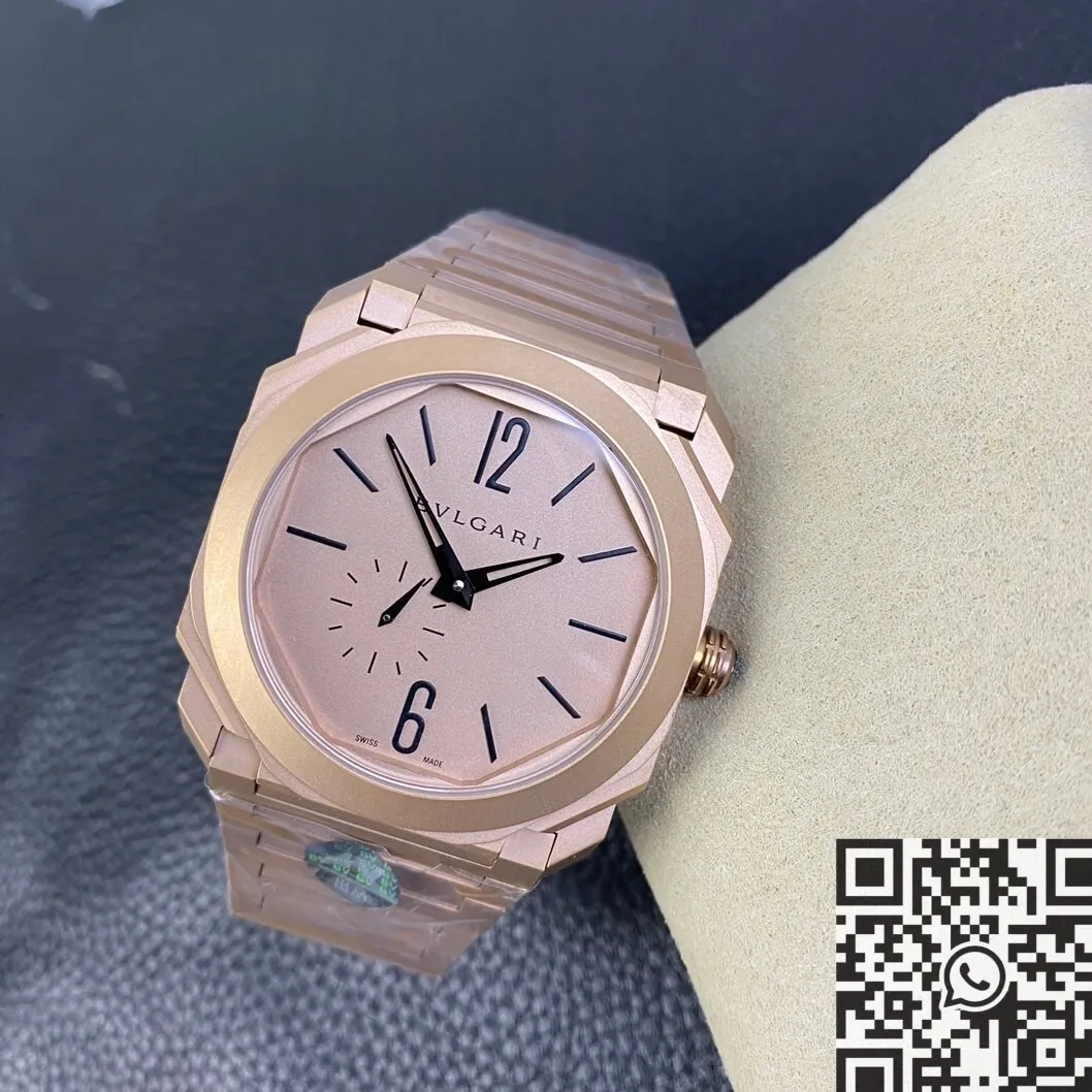 Versatile Bvlgari Octo Finissimo 102912 Rose Gold Watch BV Factory 2478