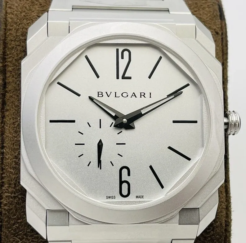 Bvlgari Octo Finissimo 103011 Silver White Dial Watch BV Factory Lightweight 2479