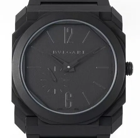 Bright Bvlgari Octo Finissimo 103077 Black Dial Watch BV Factory 2480