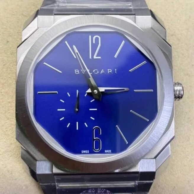 Bvlgari Octo Finissimo 103431 Blue Dial Watch BV Factory Fashionable 2481