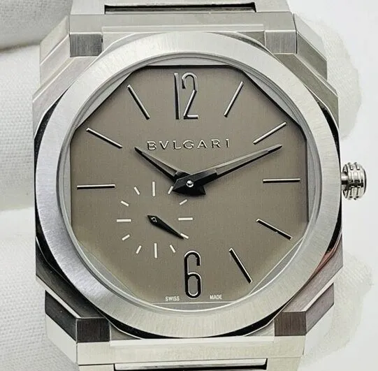 Snug Bvlgari Octo Finissimo 103464 Silver Dial Watch BV Factory 2482