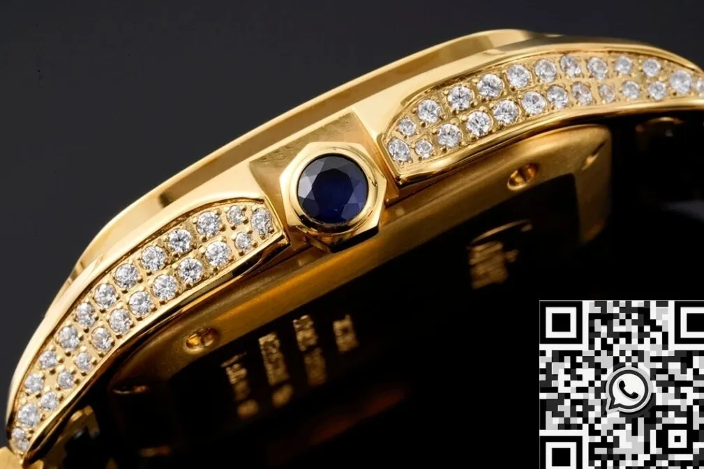 Cartier De Santos Gold Full Diamond Watch BV Factory MultiPurpose 2484
