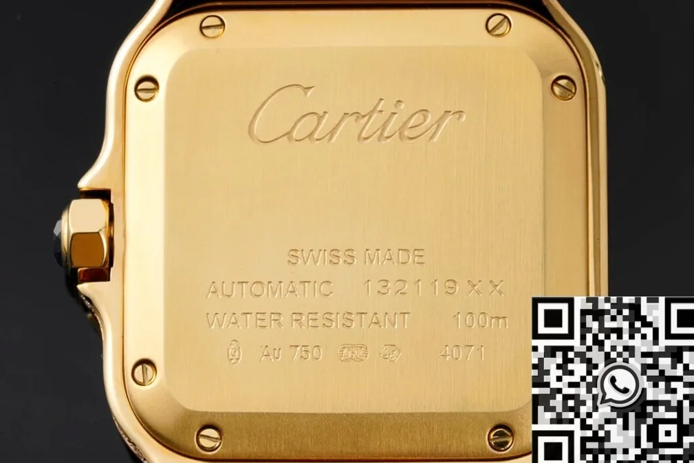 Cartier De Santos Gold Full Diamond Watch BV Factory MultiPurpose 2484